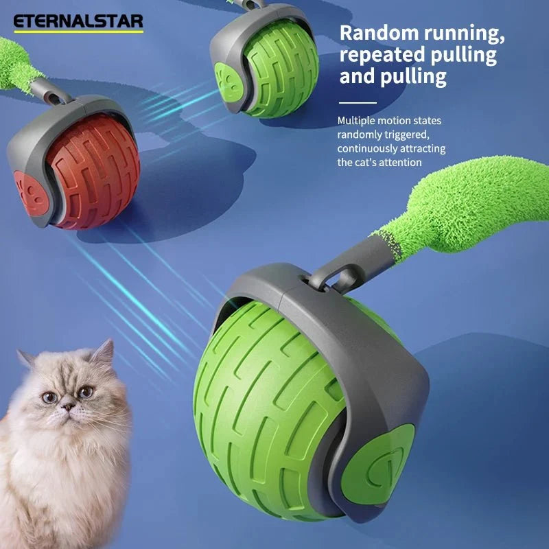 USB Rechargeable Interactive Electric Cat Toy Ball | Self-Rolling Teaser for Indoor Cats